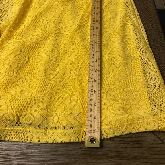 Cato yellow A-line Scoop Neck Keyhole Embellishment￼ Spring Sleeveless Dress - Picture 8 of 10